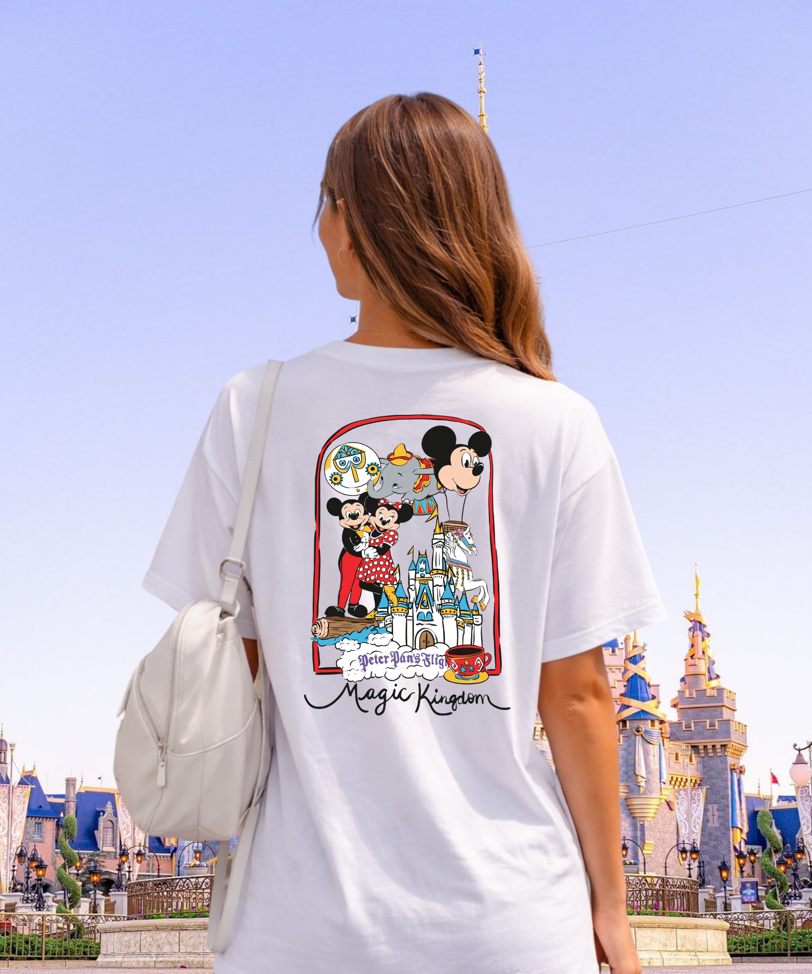 Minnie Mickey MK Double Sided - Tshirt - White