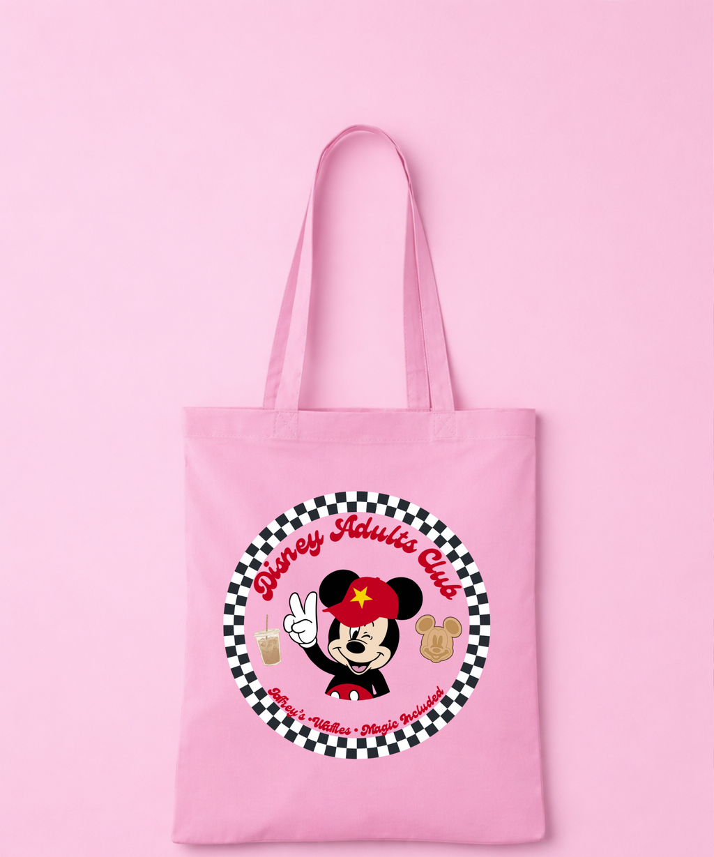 Adults Club Exclusive Tote Bag - White/Pink