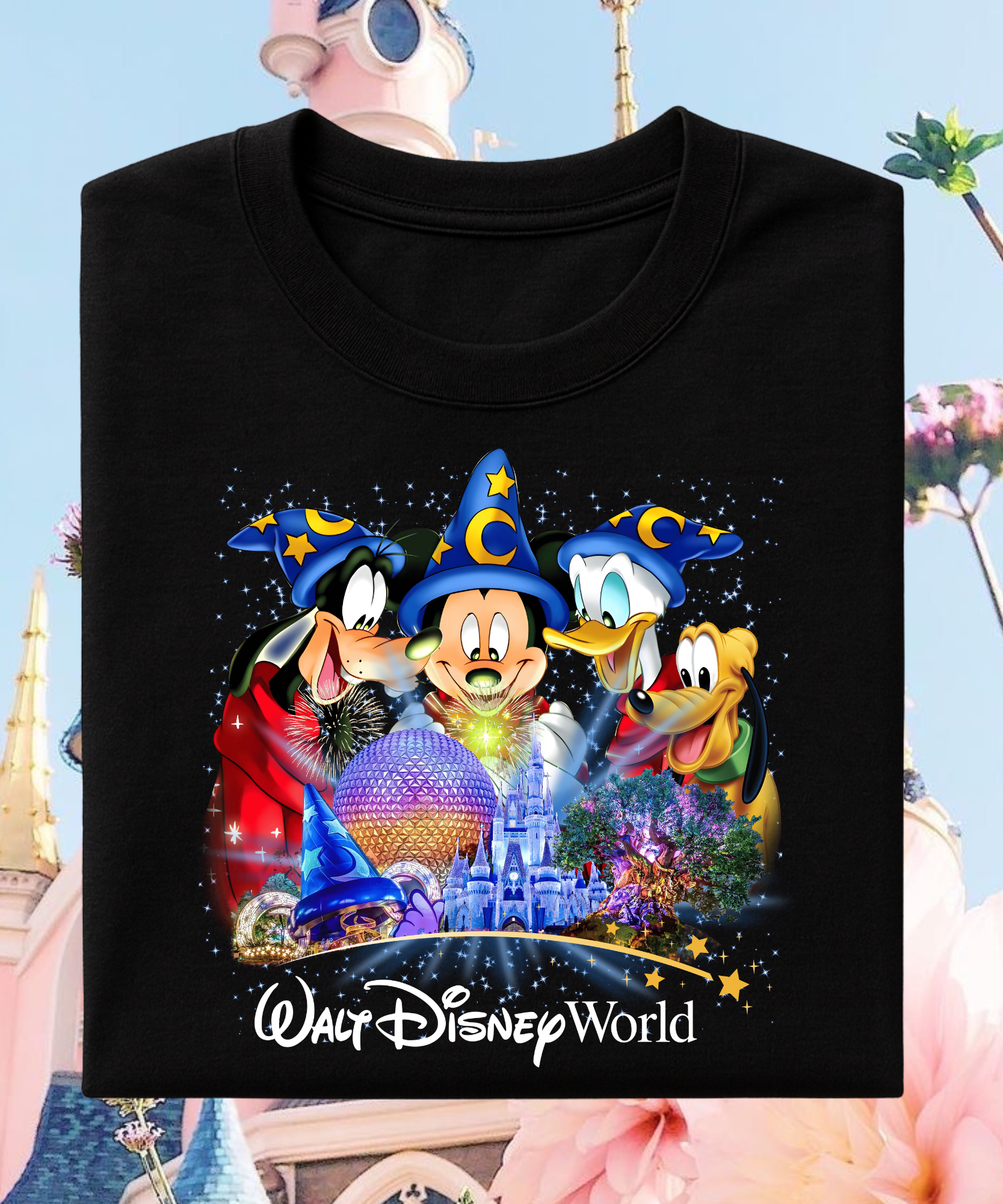 WDW Mouse & Friends Hats - Tshirt/Sweatshirt - Black