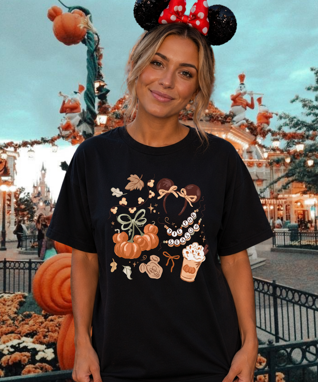 Fall Coquette - Tshirt - White/Black