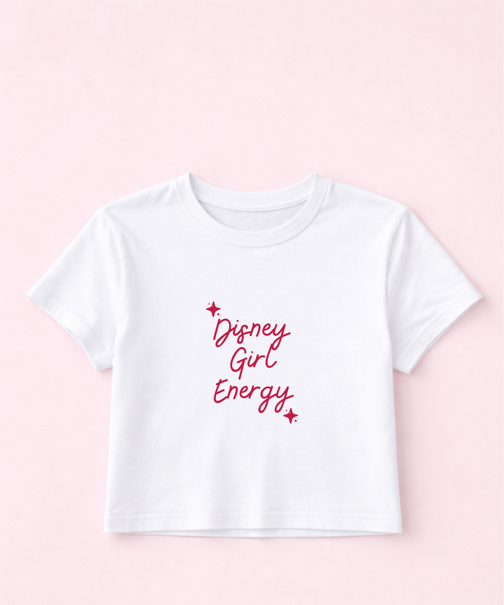 Girl Energy Exclusive - Cropped Baby Tee - White/Natural