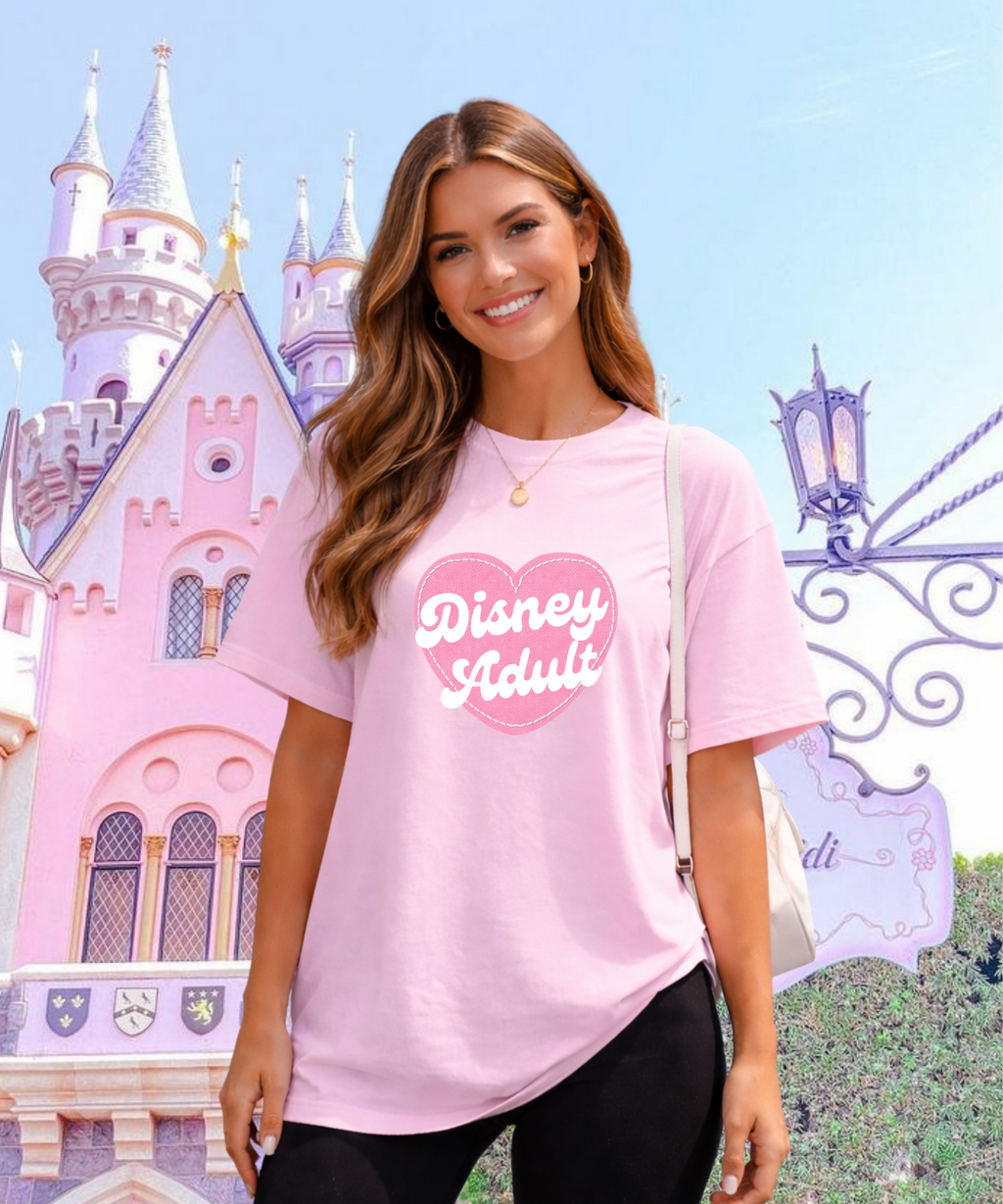 DNY Adult Denim Heart - Tshirt/Sweatshirt - White/Pink