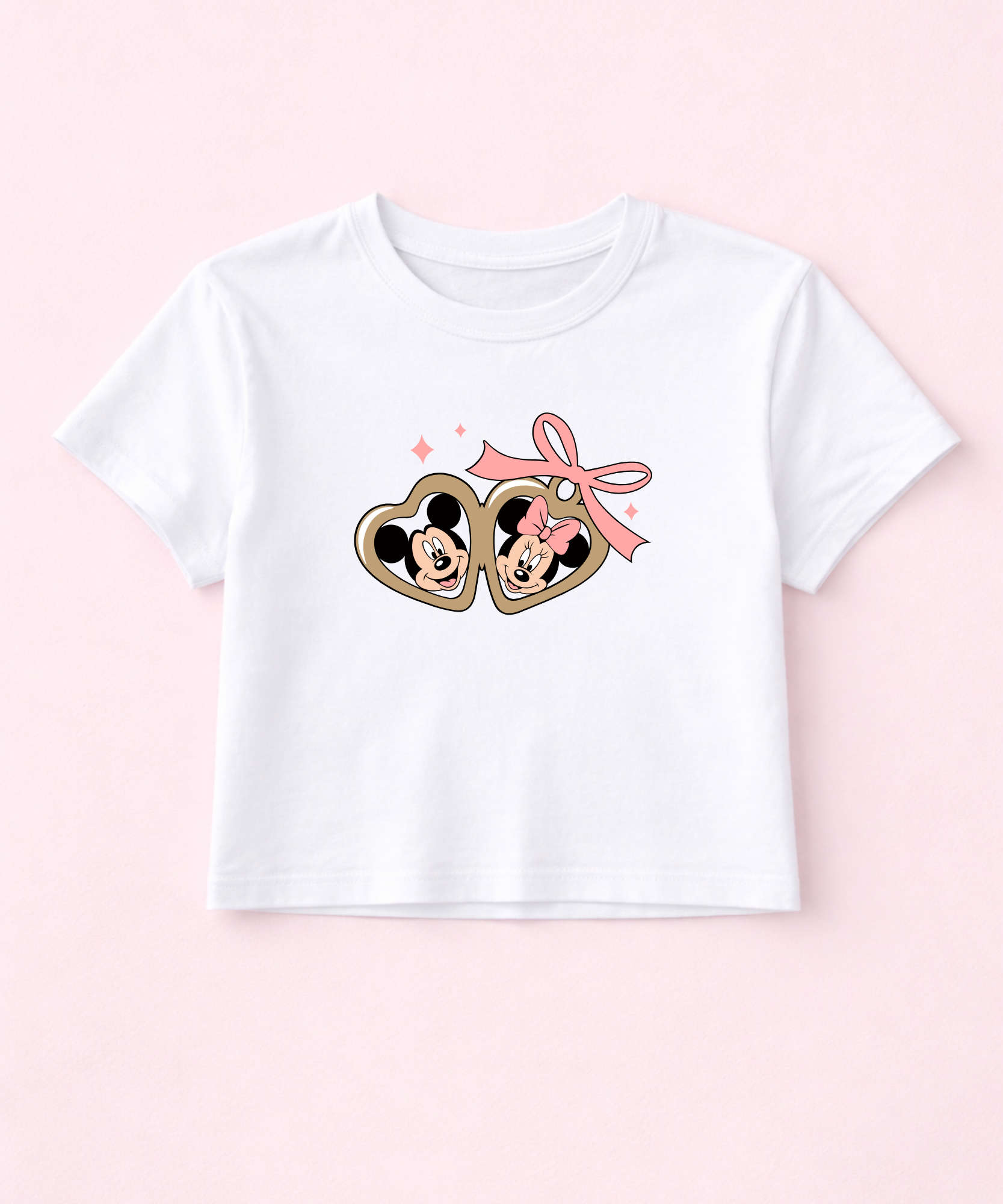 Mouse Locket Cropped Tee