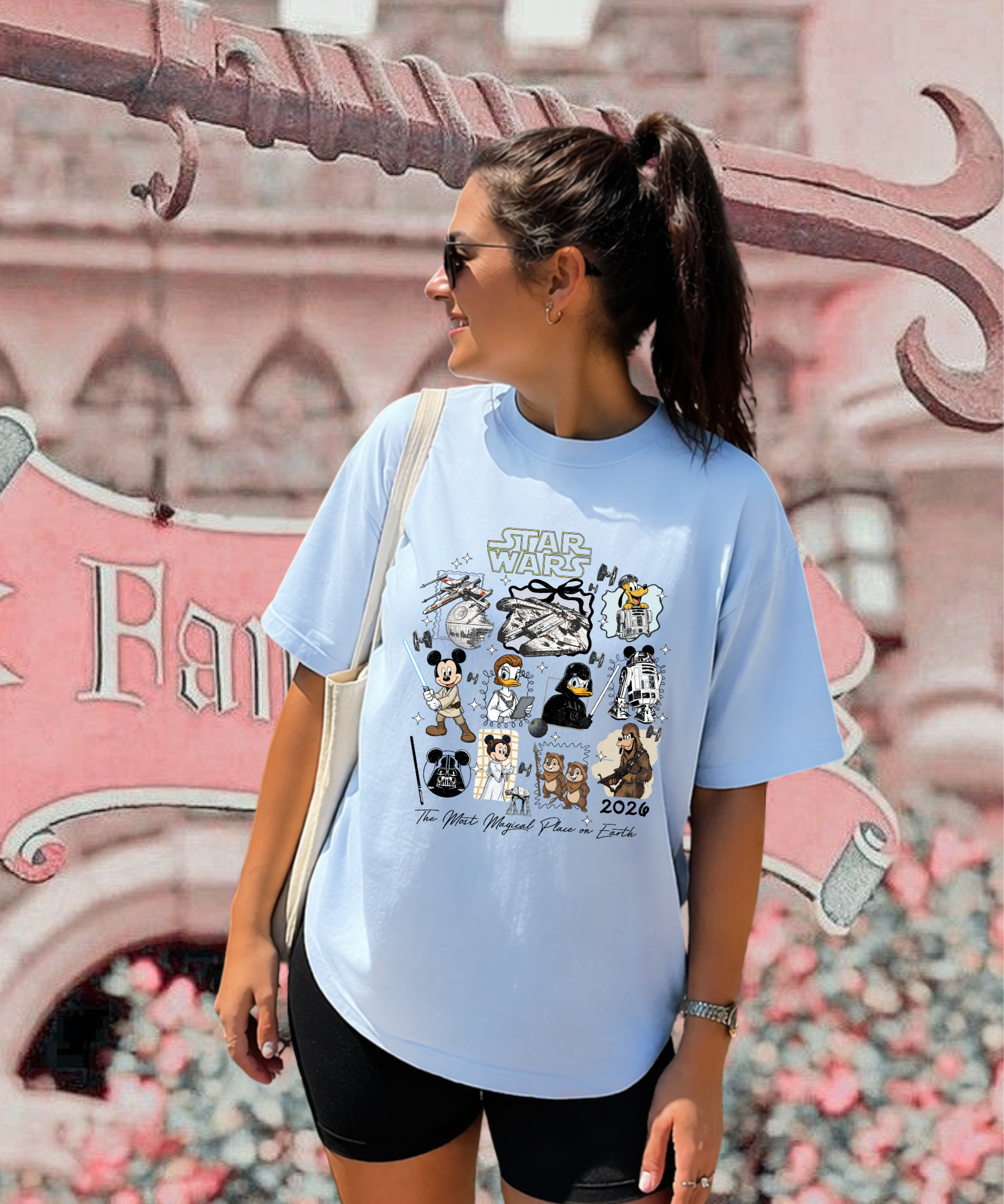 Star Wars Magical Place - Tshirt/Sweatshirt - White/Pink/Blue