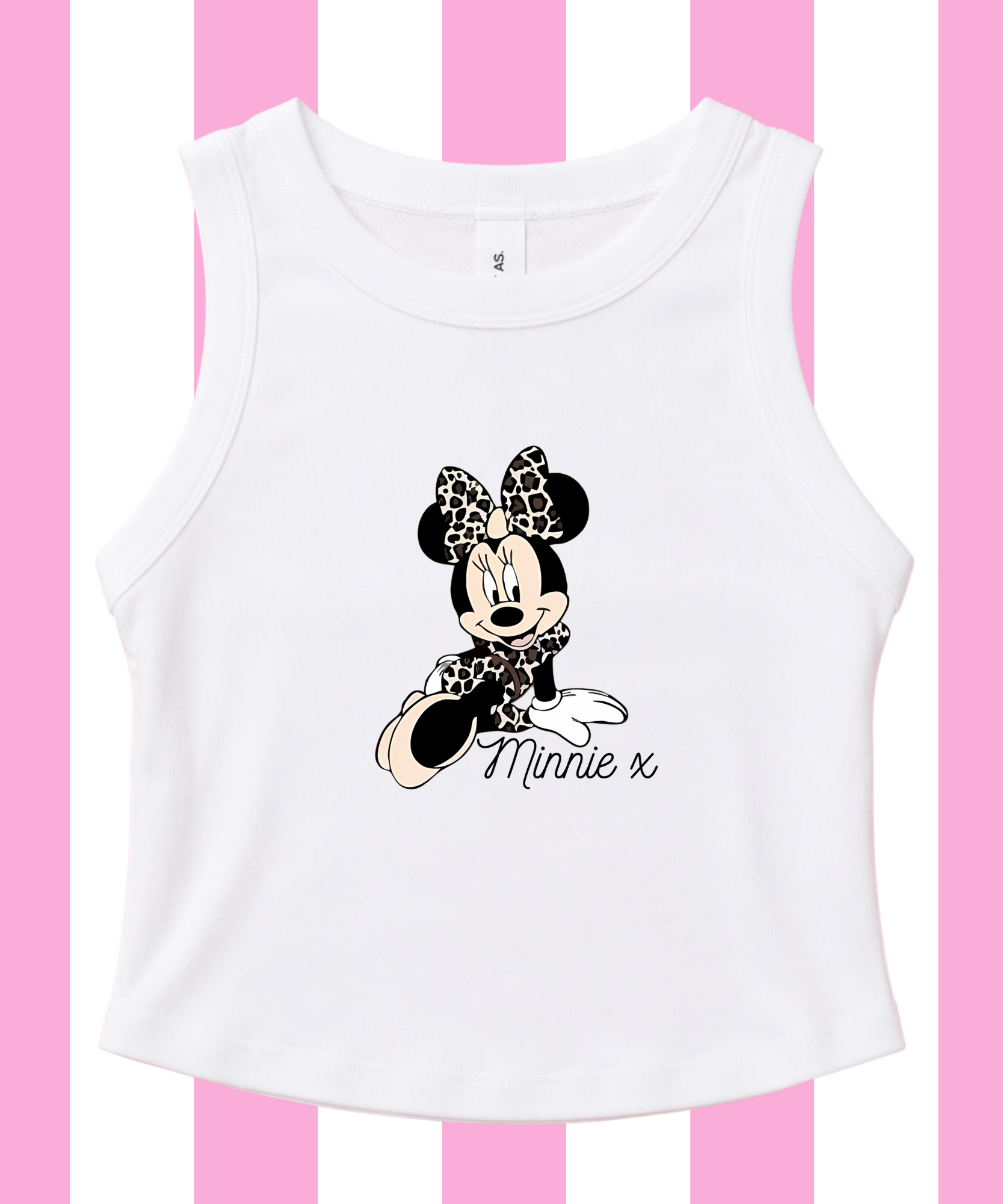 Leopard Minnie - Cropped Tee/Cropped Vest