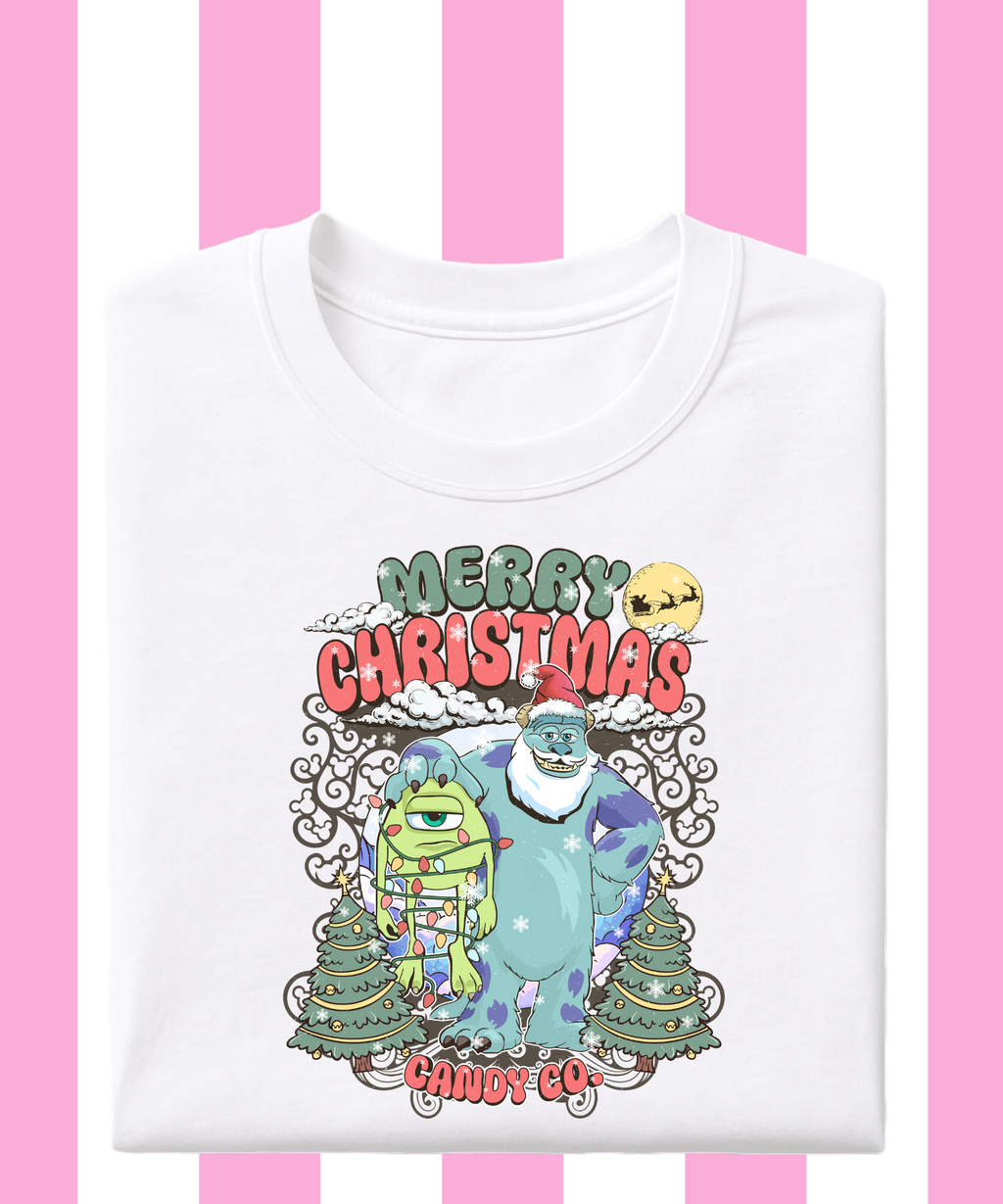 Monsters Merry Christmas - Tshirt