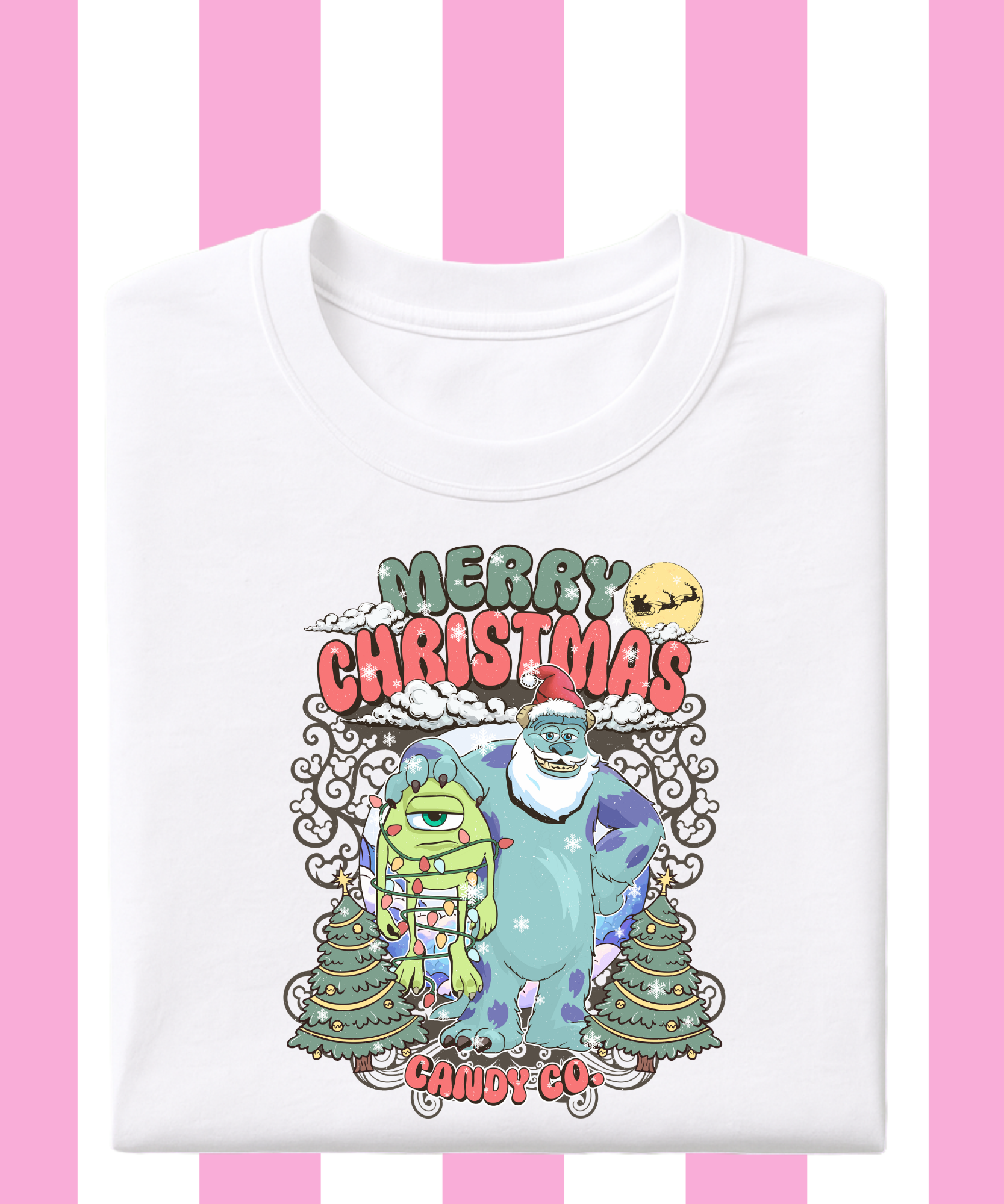 Monsters Merry Christmas - Tshirt