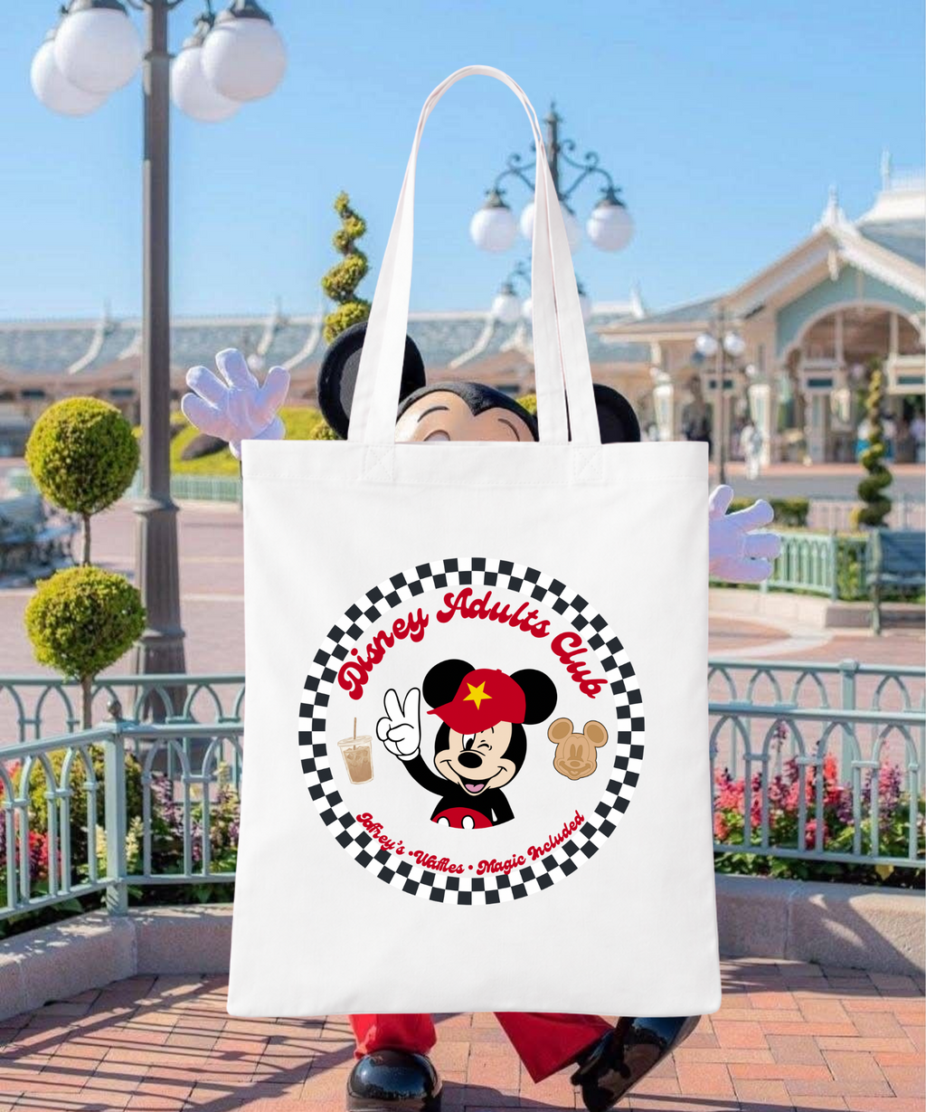 Adults Club Exclusive Tote Bag - White/Pink