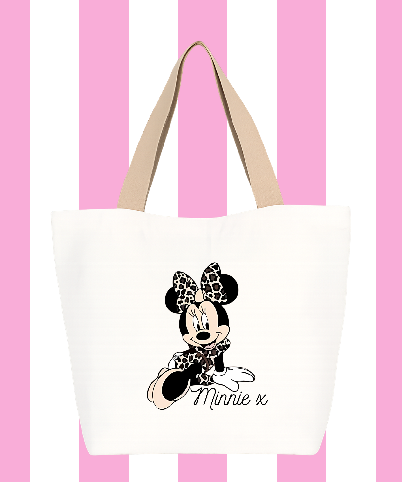 Leopard Minnie Shopping Bag