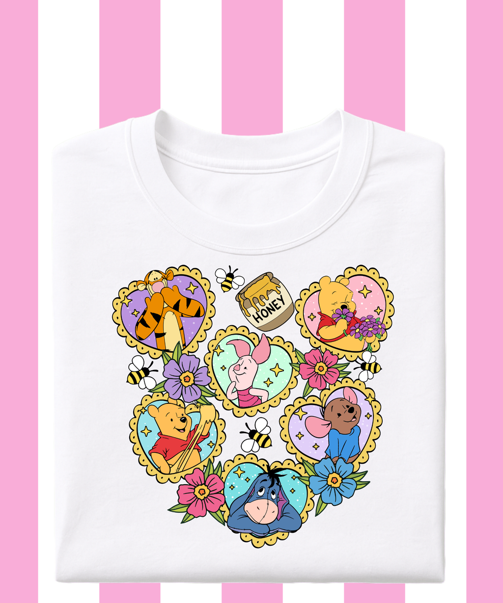 Pooh & Friends Hearts - Tshirt