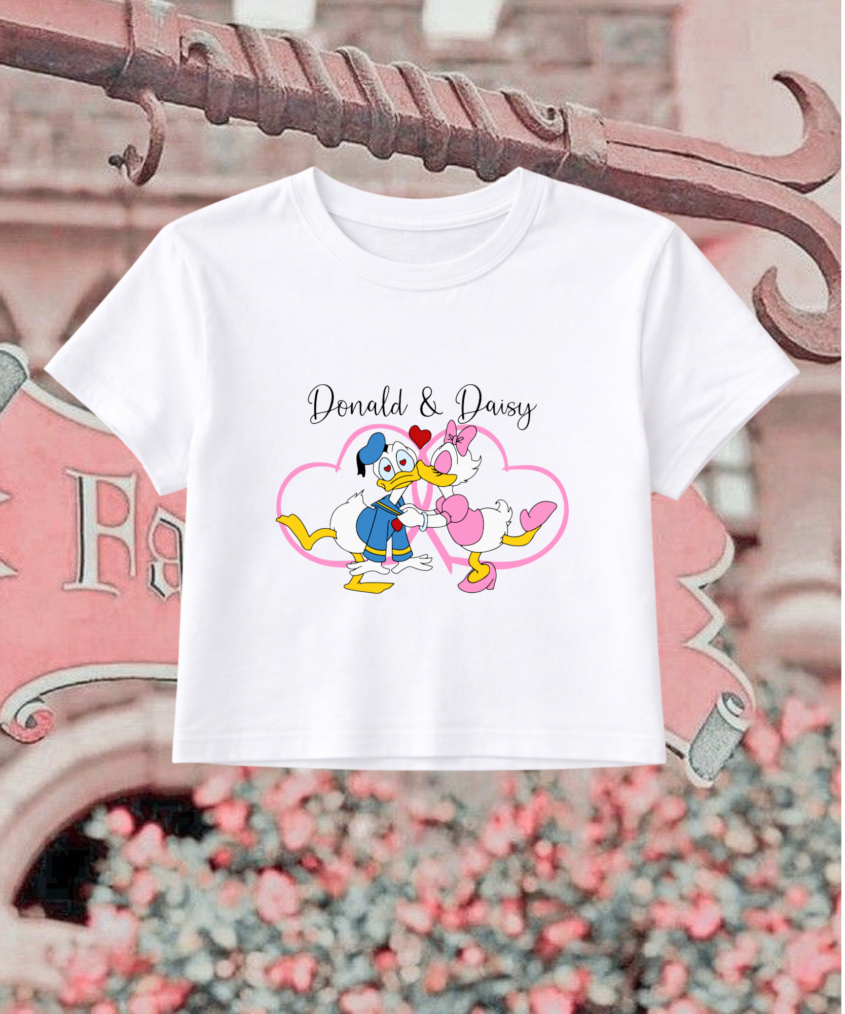 Donald Daisy - Cropped Tee - White