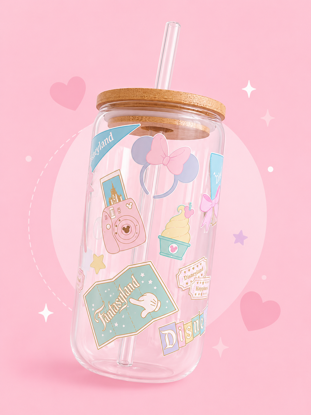 DNYLand Glass Tumbler With Glass Straw