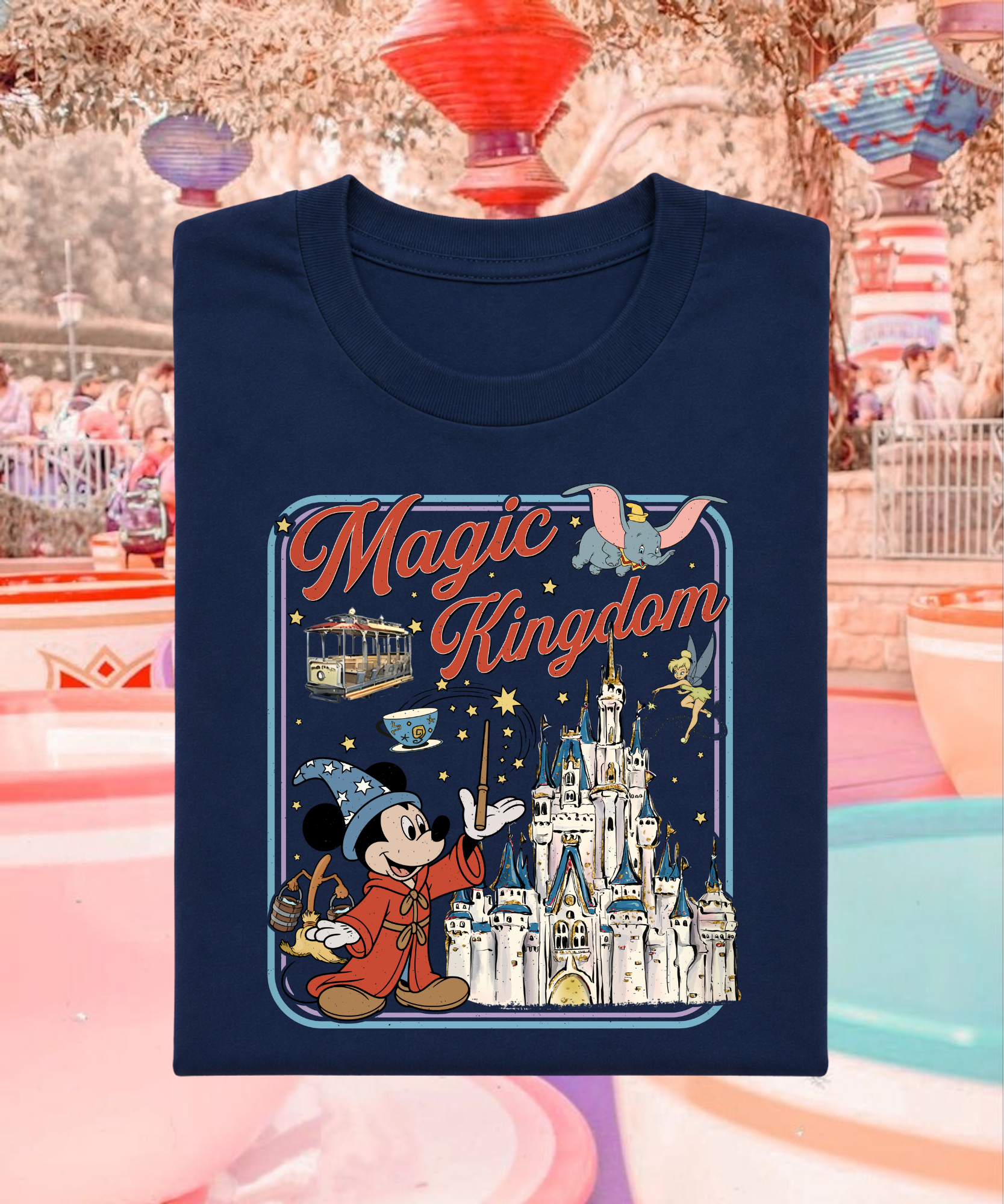MK Mouse Frame - Tshirt/Sweatshirt - White/Navy