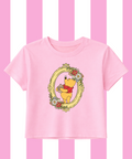 Pooh Floral Frame Exclusive- Cropped Tee