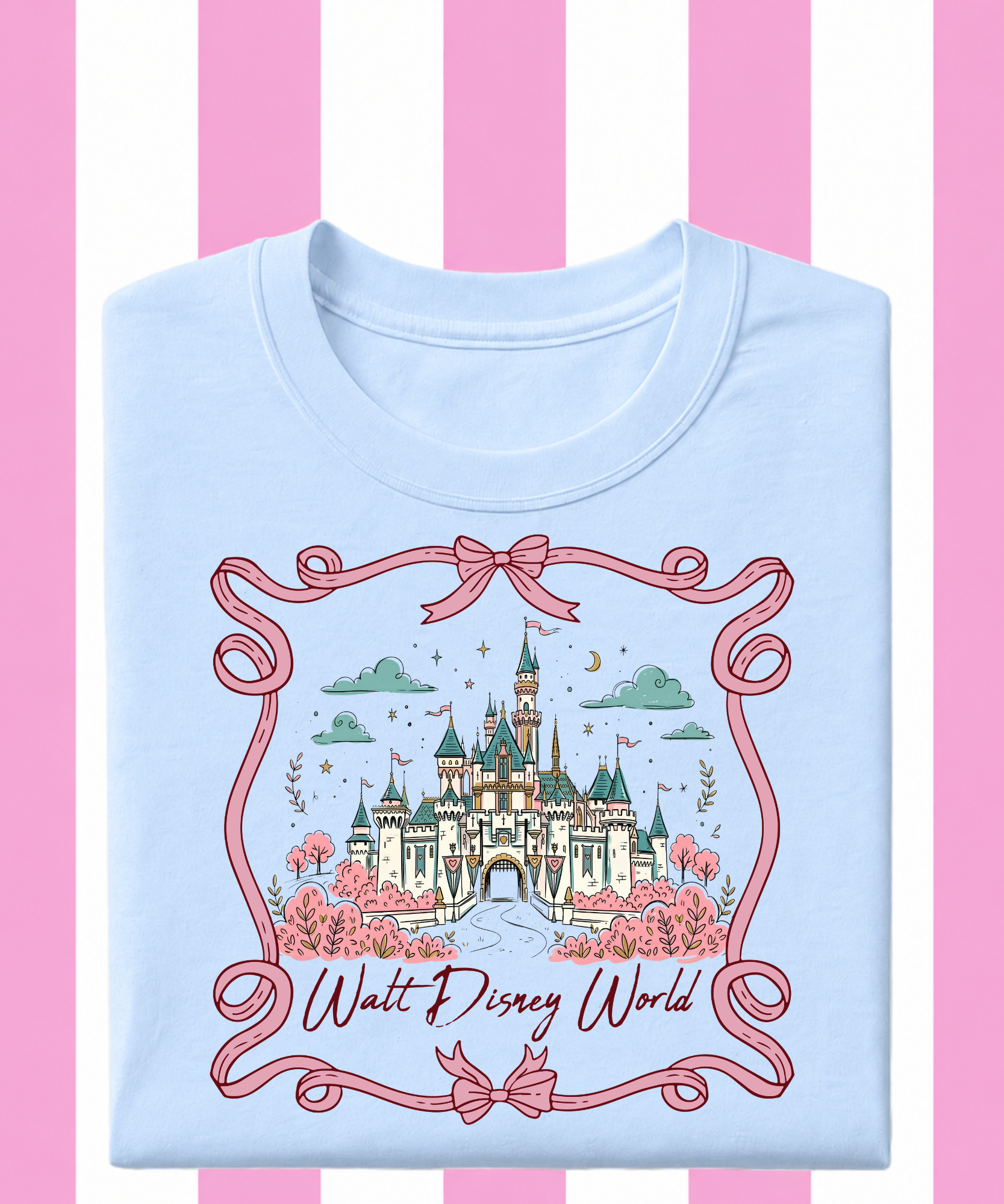 WDW Castle & Ribbon Frame - Tshirt/Sweatshirt
