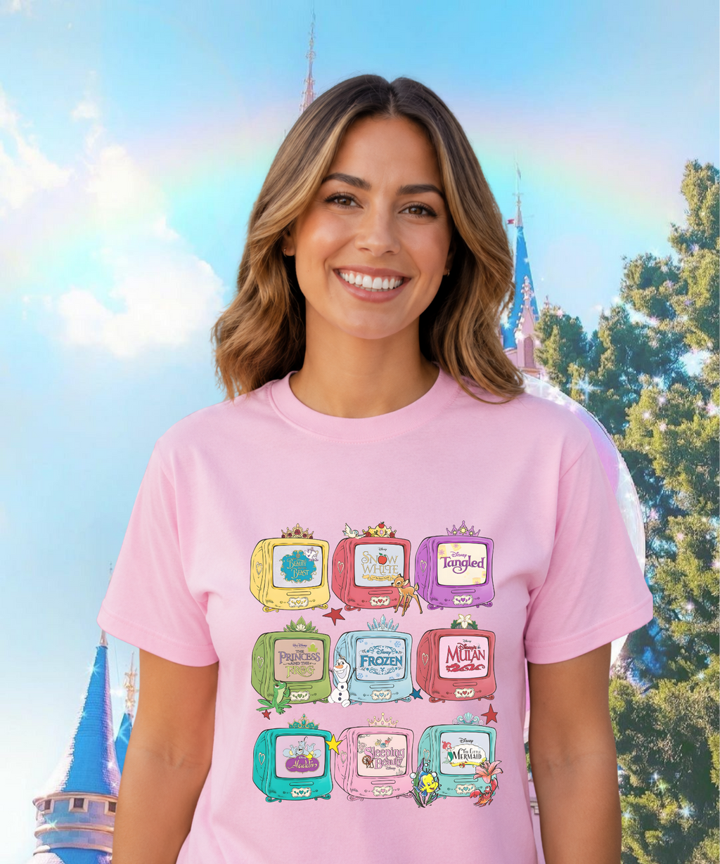 Princess TV - Tshirt/Sweatshirt - White/Pink/Black