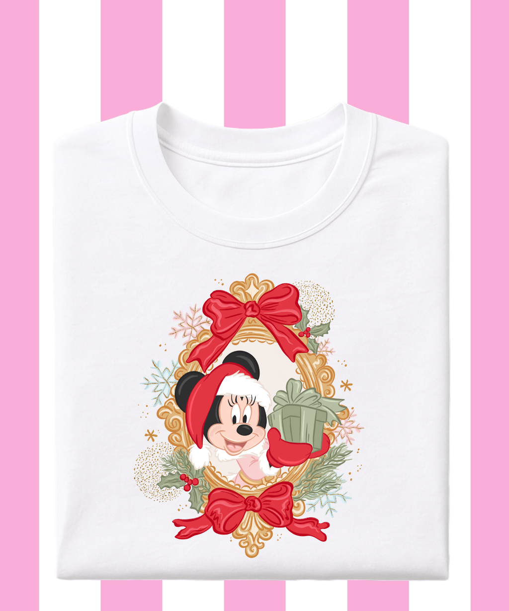 Minnie Christmas Ribbon Frame - Tshirt/Sweatshirt
