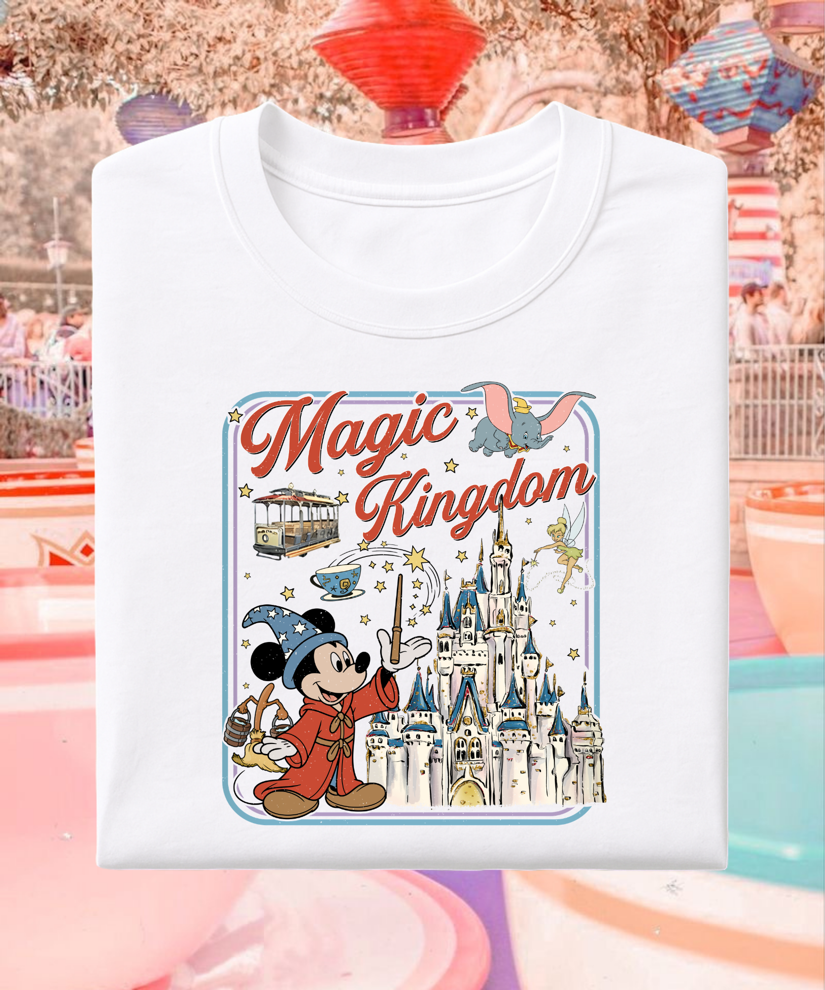 MK Mouse Frame - Tshirt/Sweatshirt - White/Navy