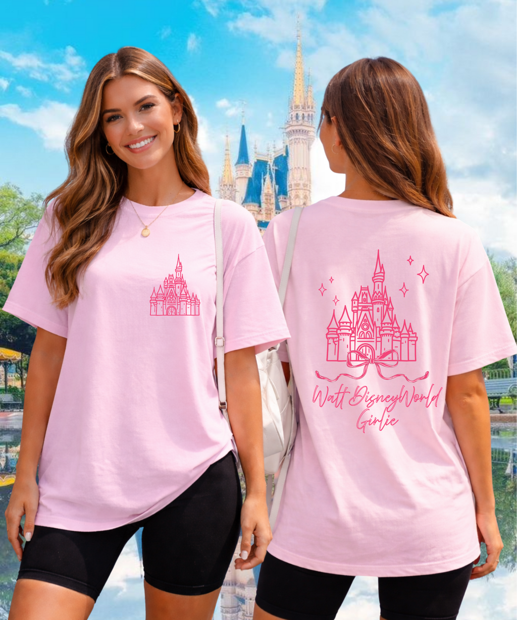 WDW Girlie Exclusive Double Sided - Tshirt/Sweatshirt - White/Pink/Black