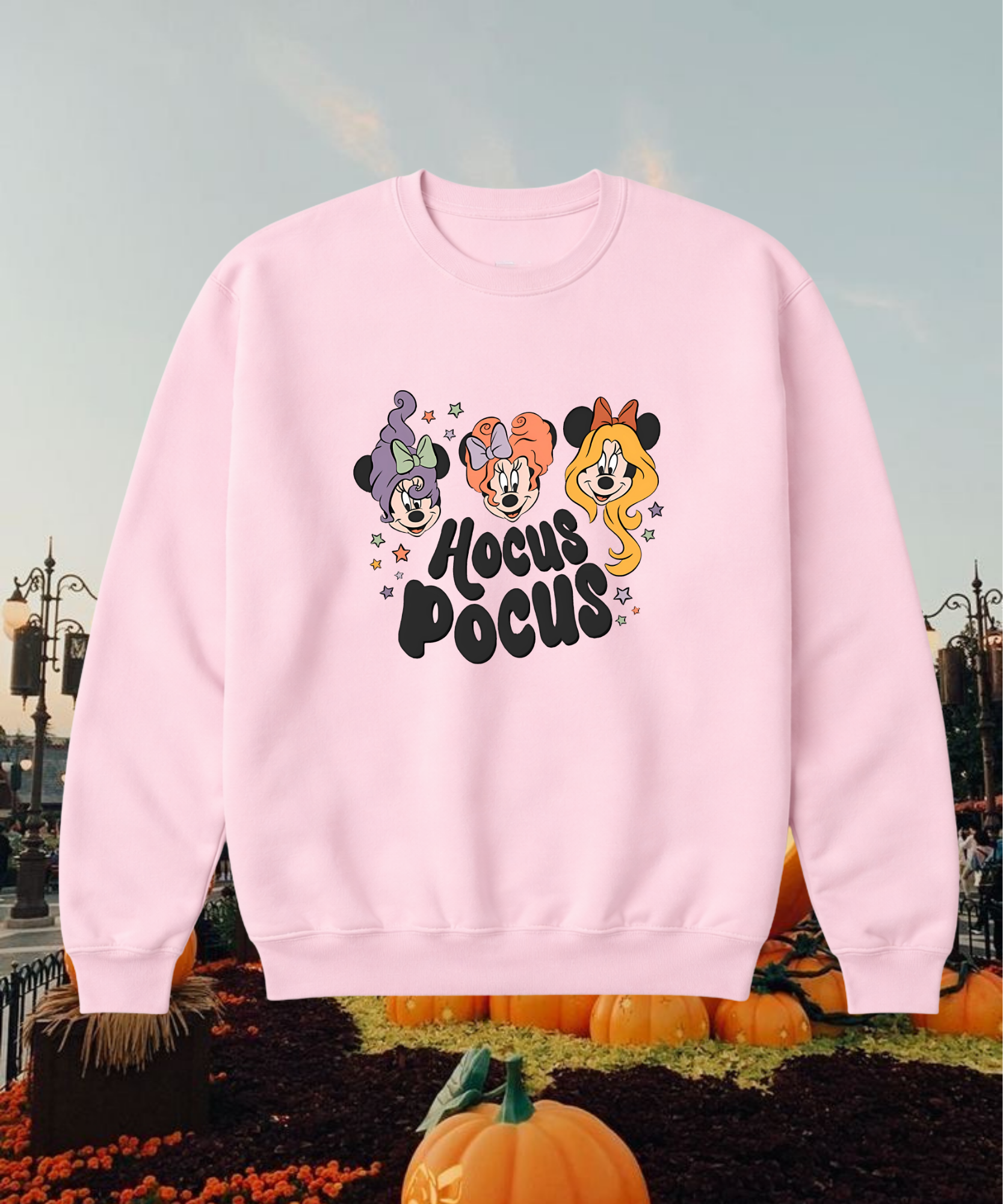 Minnie Hocus Pocus - Tshirt/Sweatshirt - White/Pink