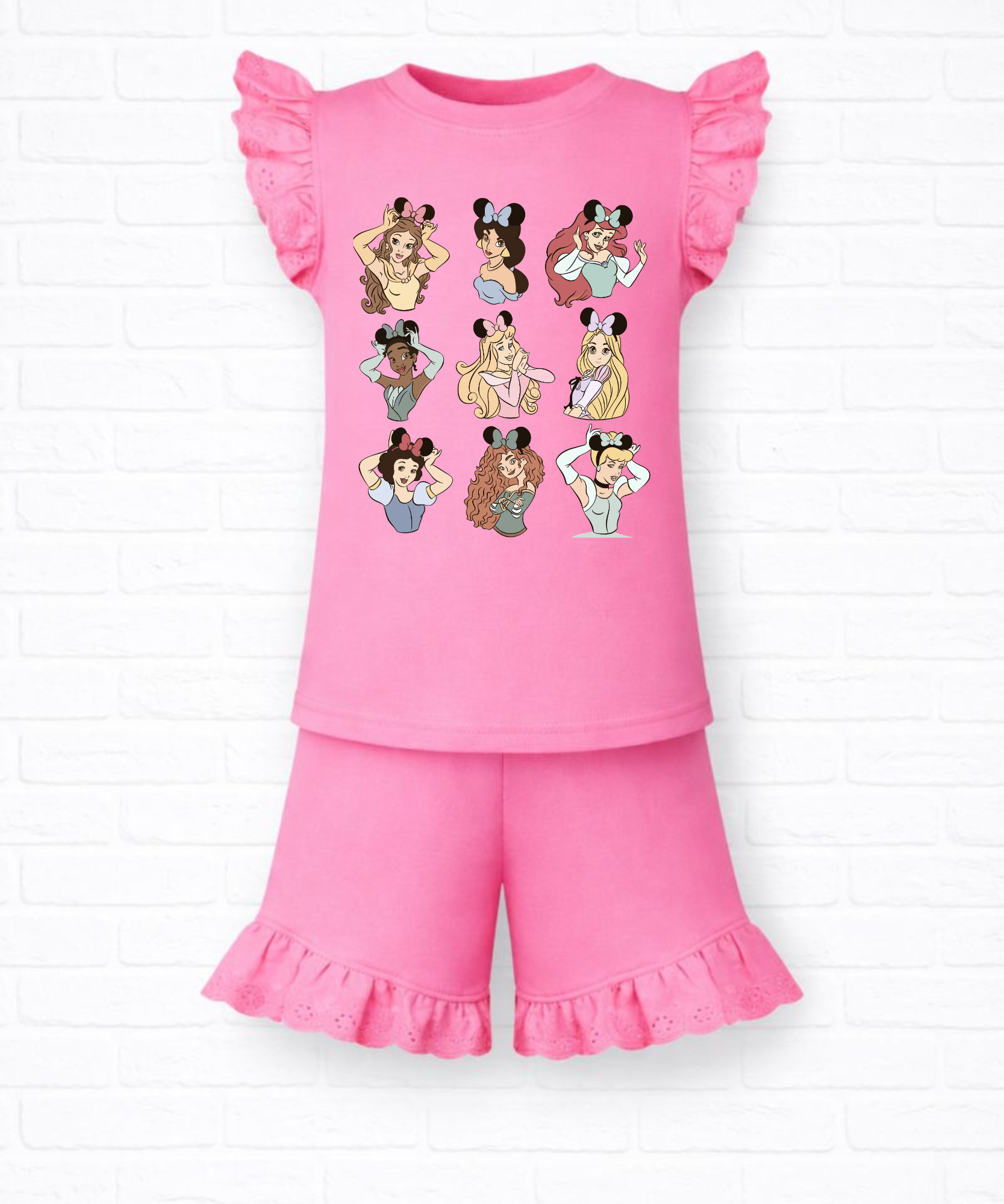 Princess Mouse Ears Shorts & Tshirt