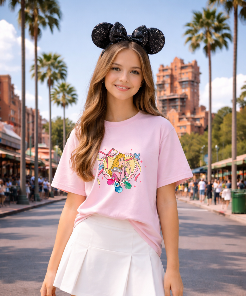 Princess Hearts Kids - Tshirt - Pink
