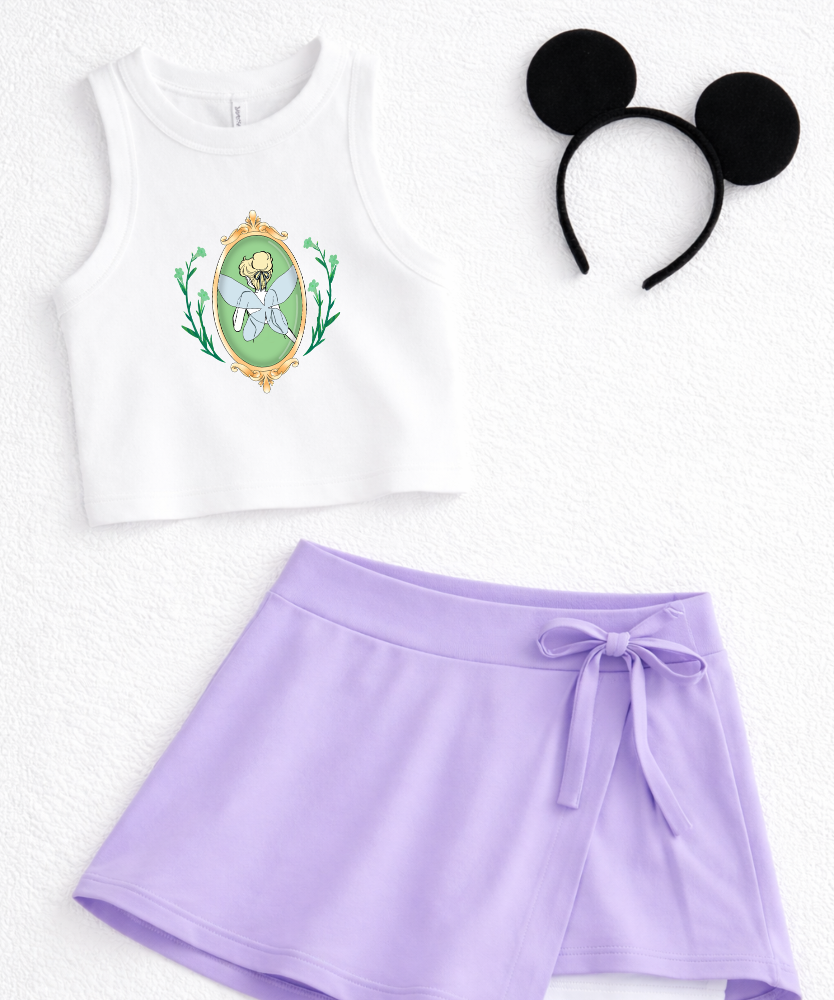 Princess Cropped Vest - Multiple Princess Options - White