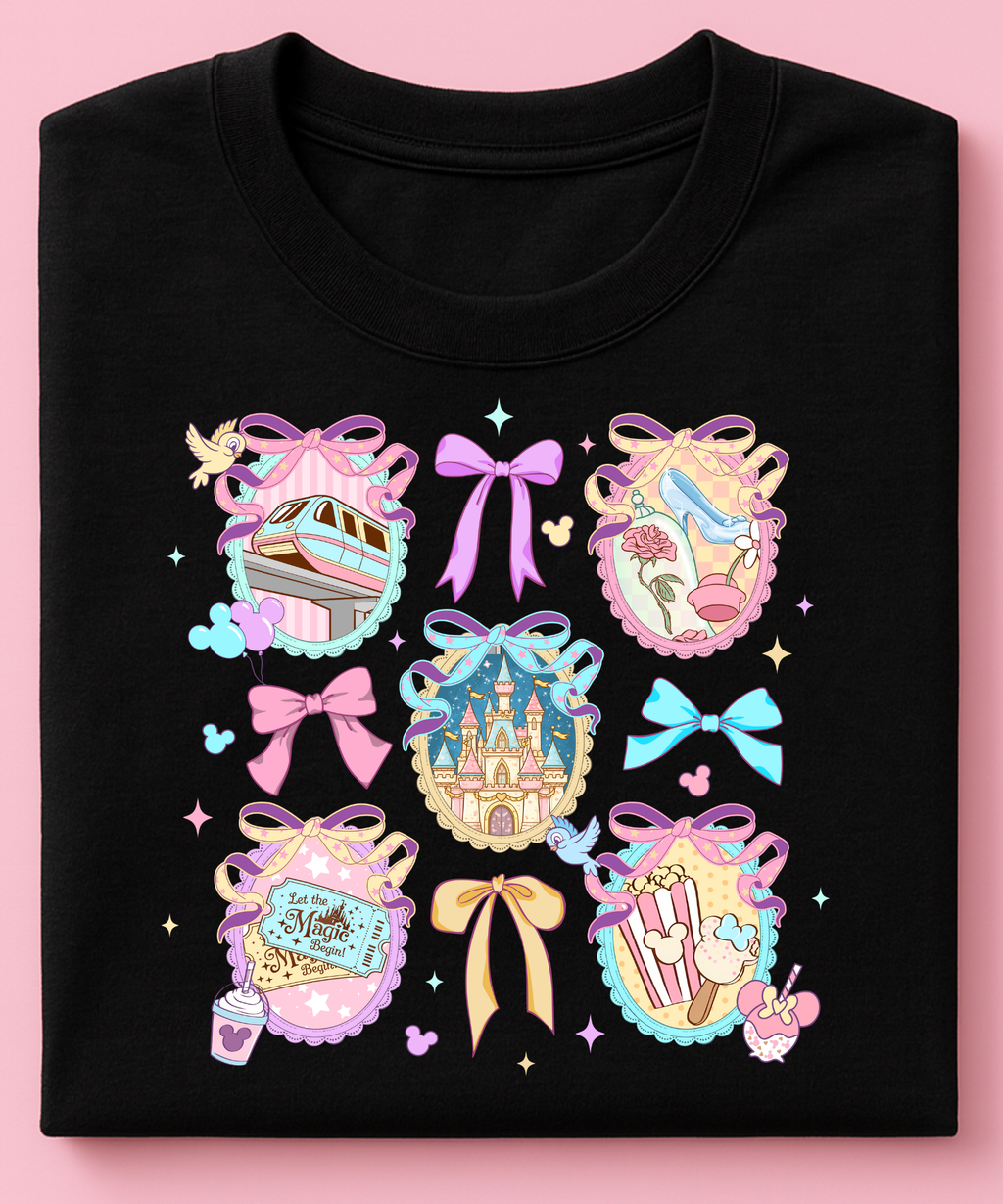 Main Street Coquette - Tshirt - Black/White