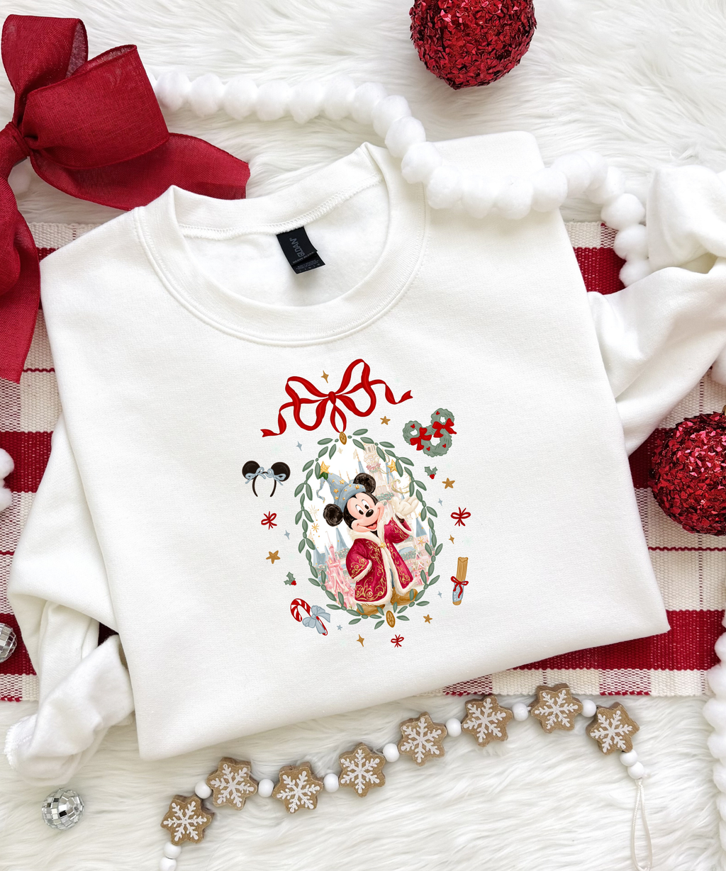 Mouse Red Coat - Tshirt or Sweatshirt - White