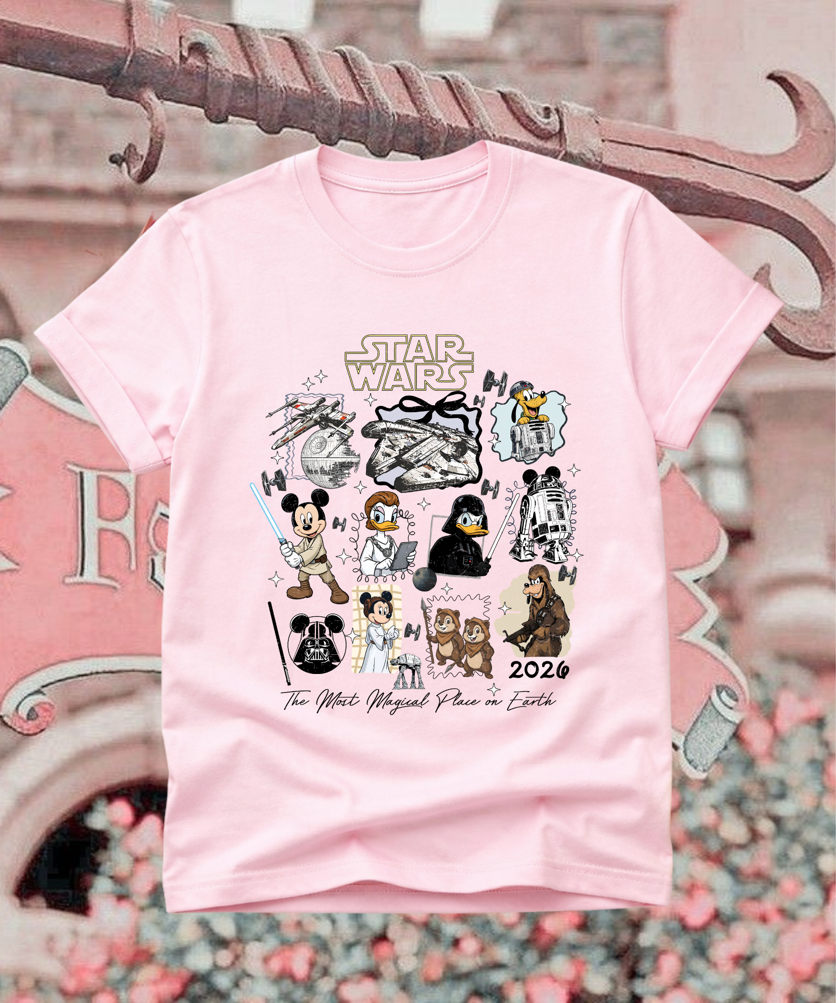 Star Wars Magical Place - Tshirt/Sweatshirt - White/Pink/Blue