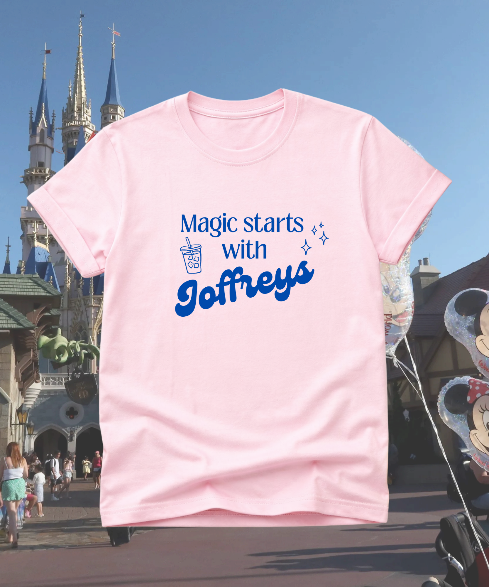 Magic Starts With Joffreys Exclusive - Tshirt/Sweatshirt - White/Pink/Blue
