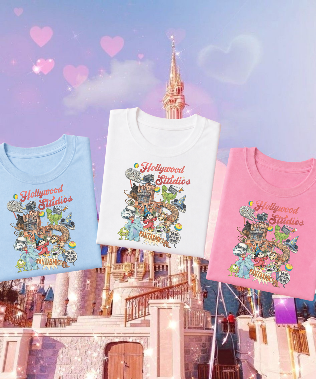 Hollywood Studios Characters - Tshirt - White/Pink/Blue