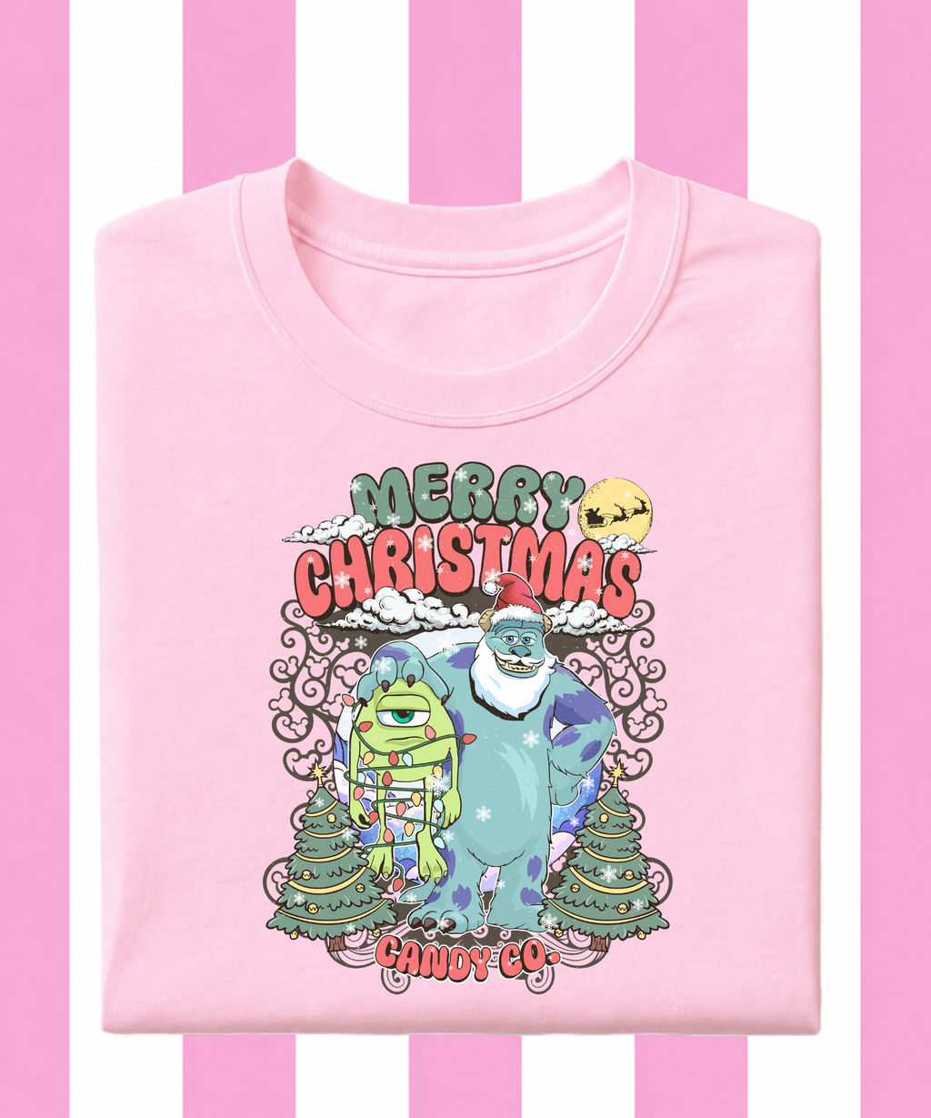 Monsters Merry Christmas - Tshirt