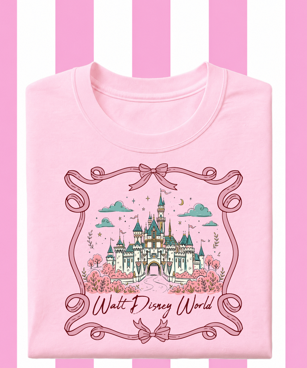 WDW Castle & Ribbon Frame - Tshirt/Sweatshirt