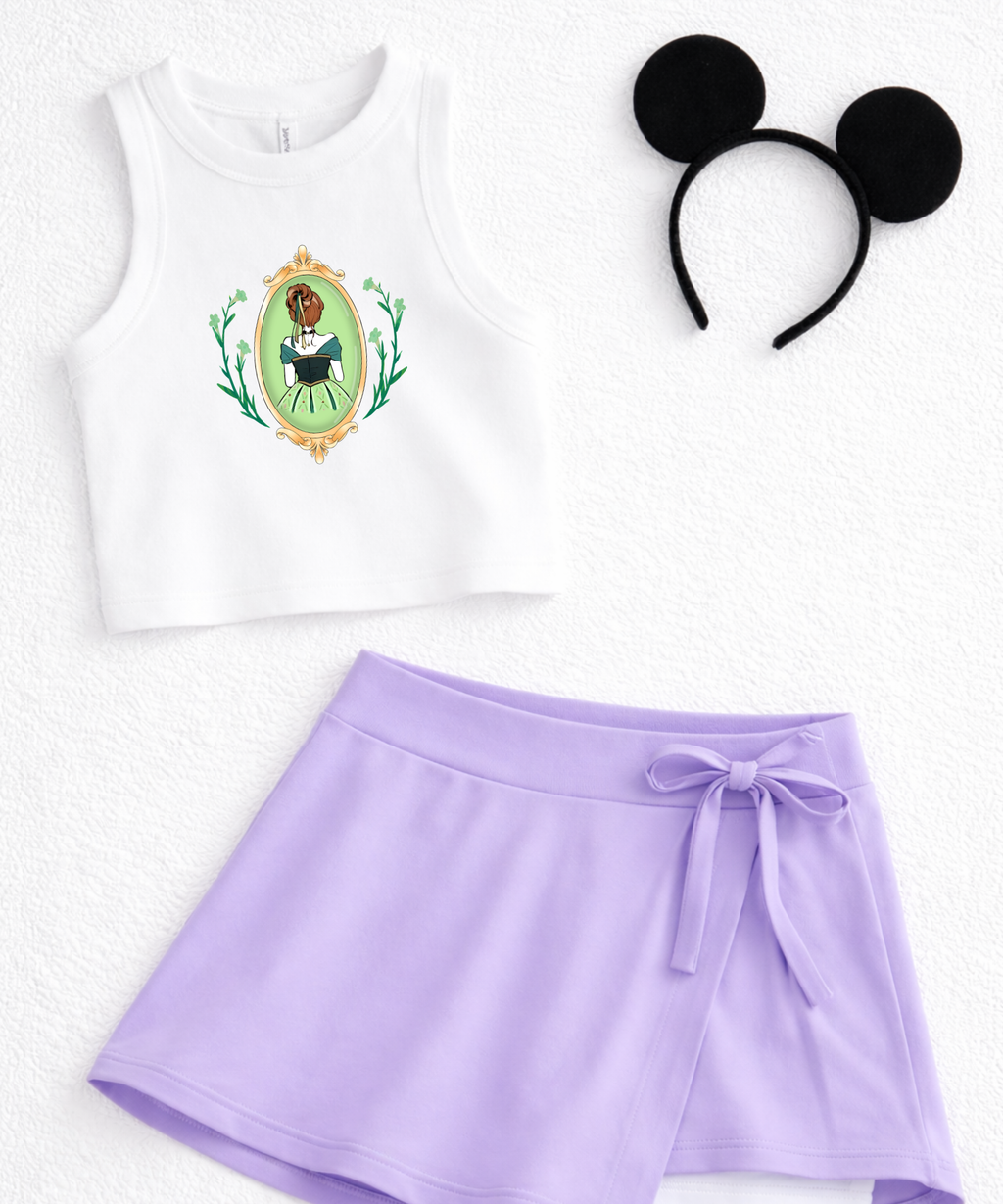 Princess Cropped Vest - Multiple Princess Options - White