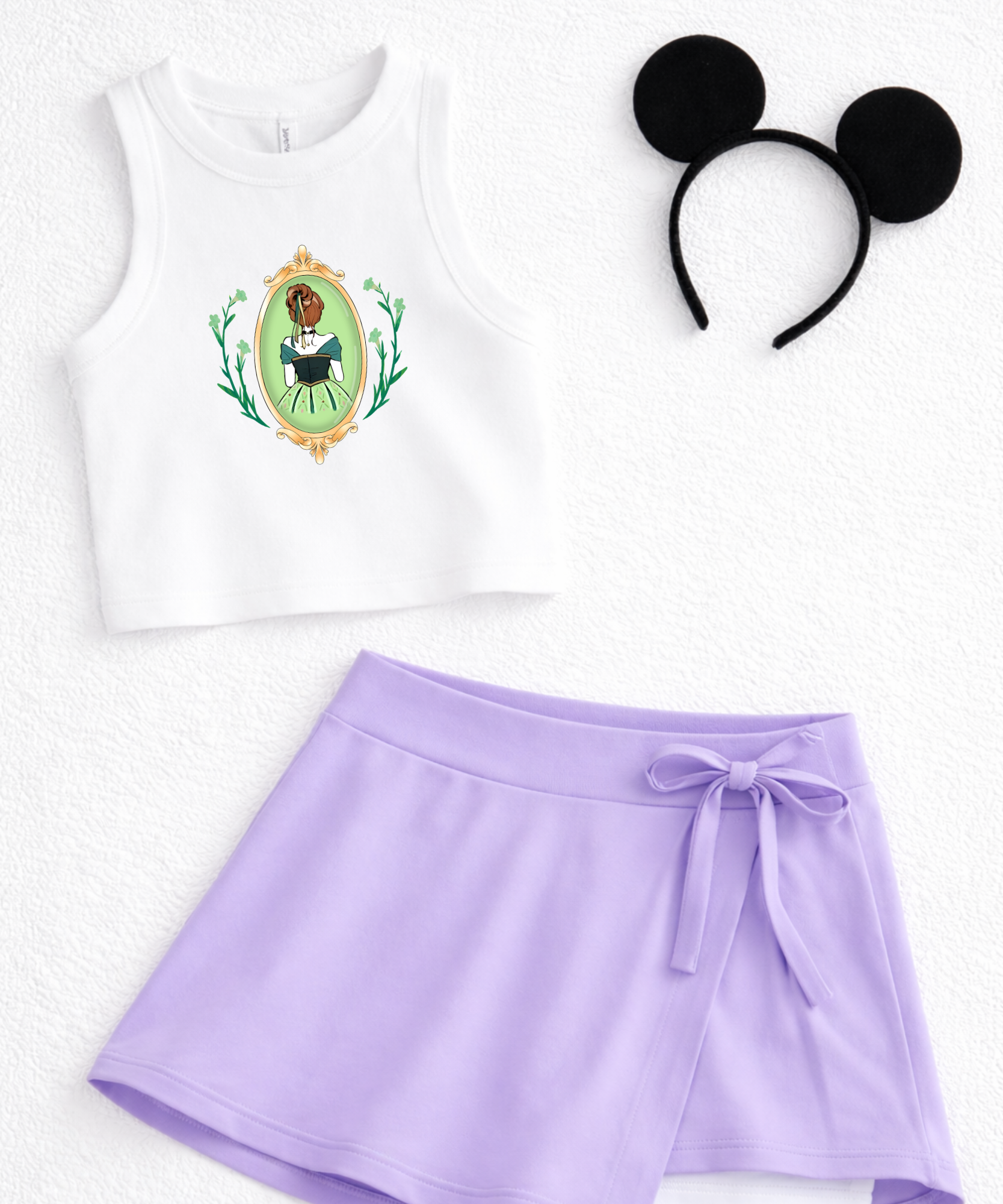 Princess Cropped Vest - Multiple Princess Options - White