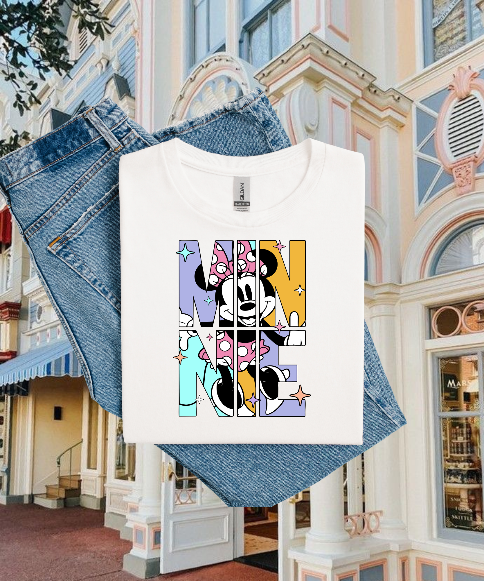 Minnie Lettering - Tshirt - White/Pink