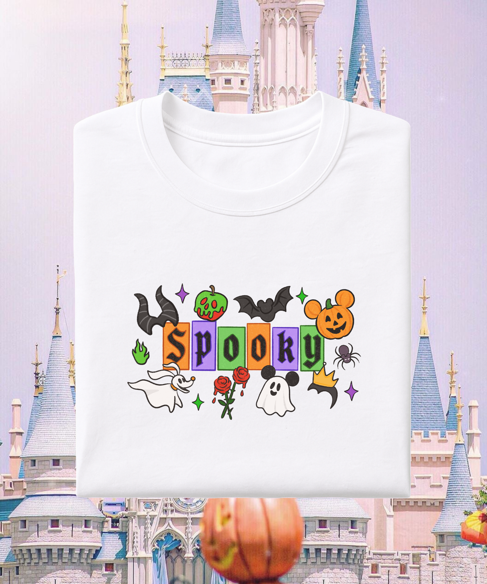 Spooky Halloween - Tshirt/Sweatshirt - White/Pink