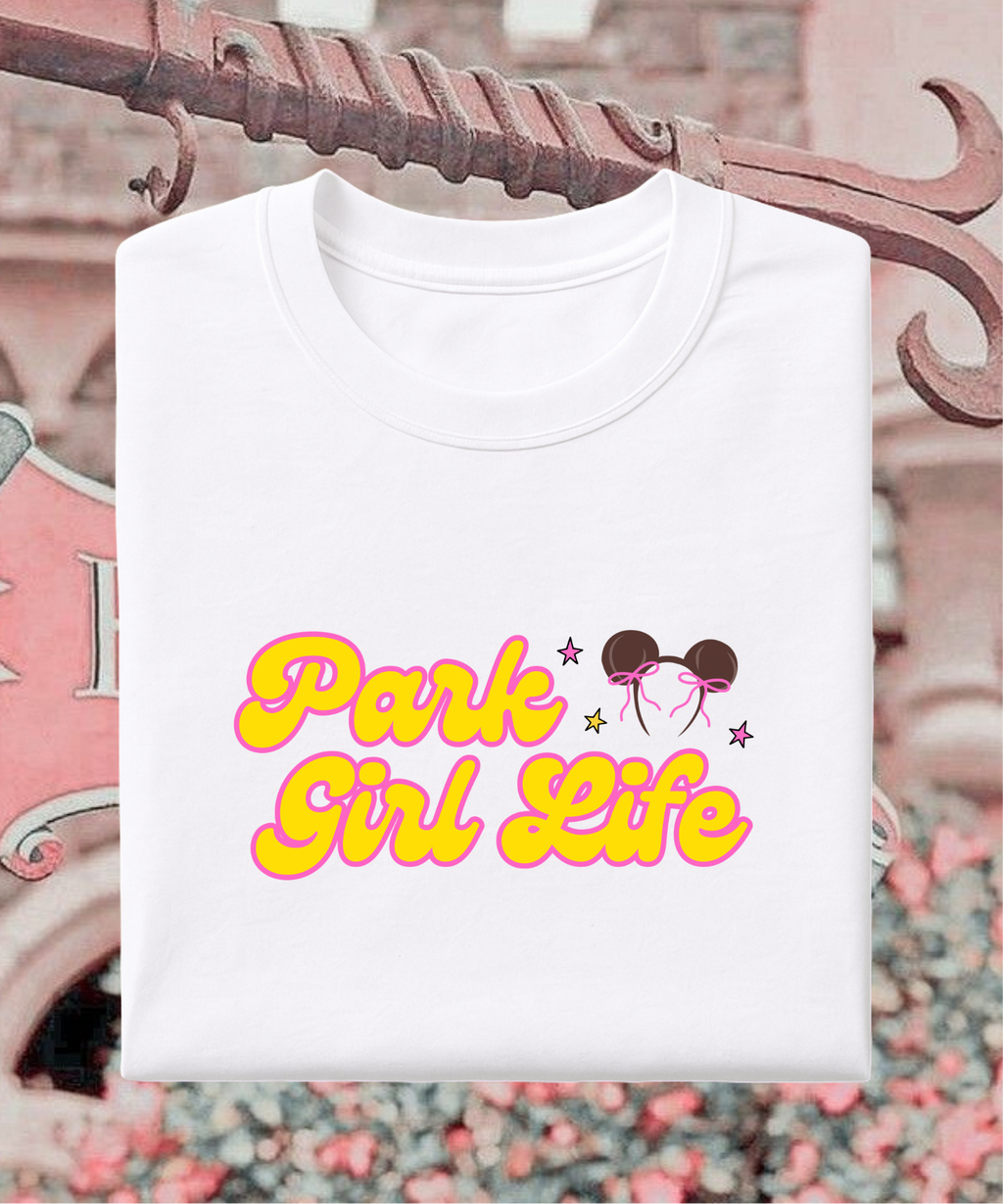 Park Girl Life Exclusive - Tshirt - White/Light Pink/Hot Pink/Black