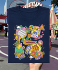 Retro DNY - Tshirt/Sweatshirt - Navy/Pink Lemonade