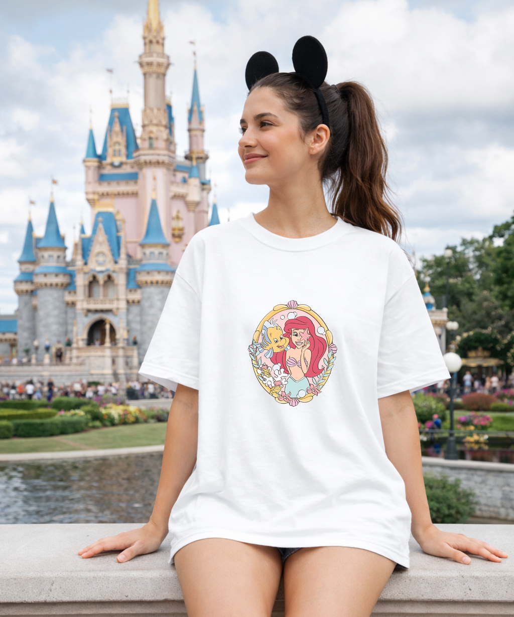 Ariel & Flounder - Tshirt - White