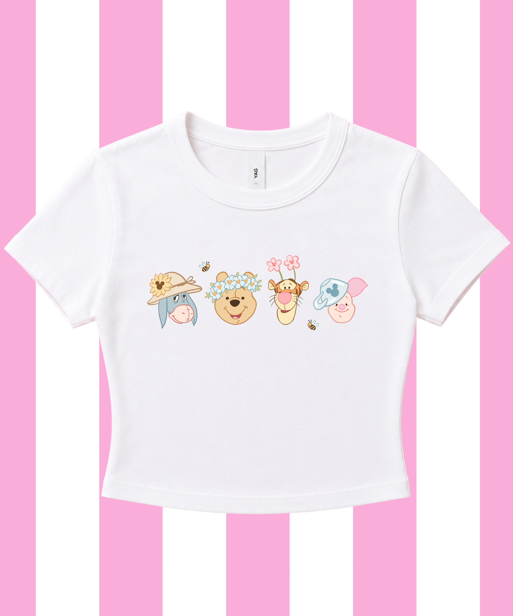 Summer Pooh & Friends - Cropped Tee/Cropped Vest