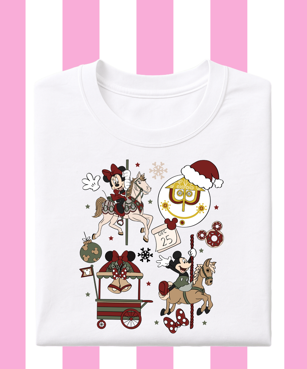 Mouse Christmas Carousel - T-shirt