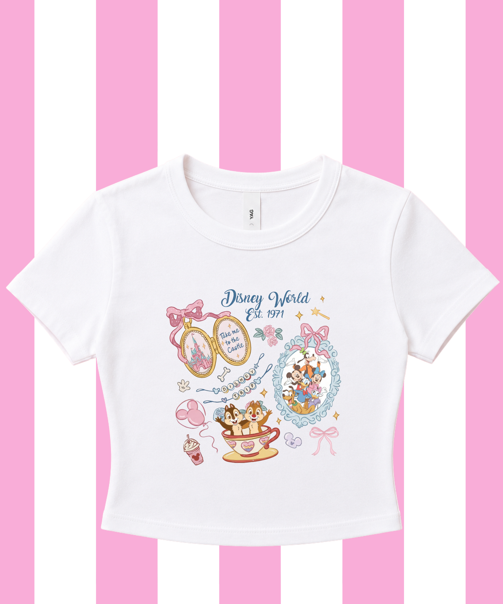WDW Coquette Cropped Tee/Cropped Vest