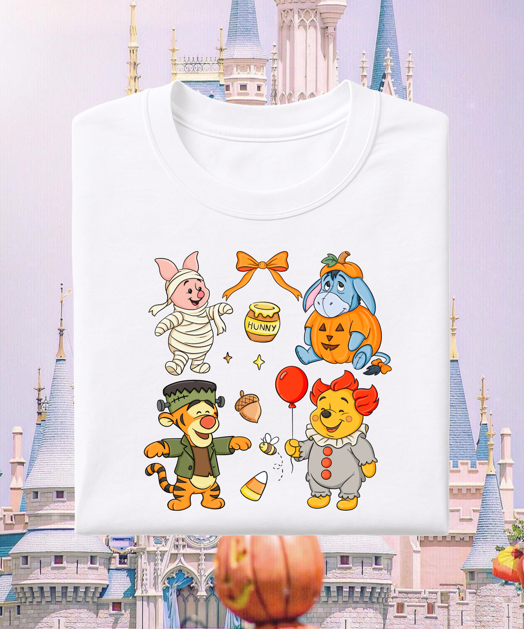 Pooh & Friends Spooky Halloween - Tshirt/Sweatshirt - White/Black/Red