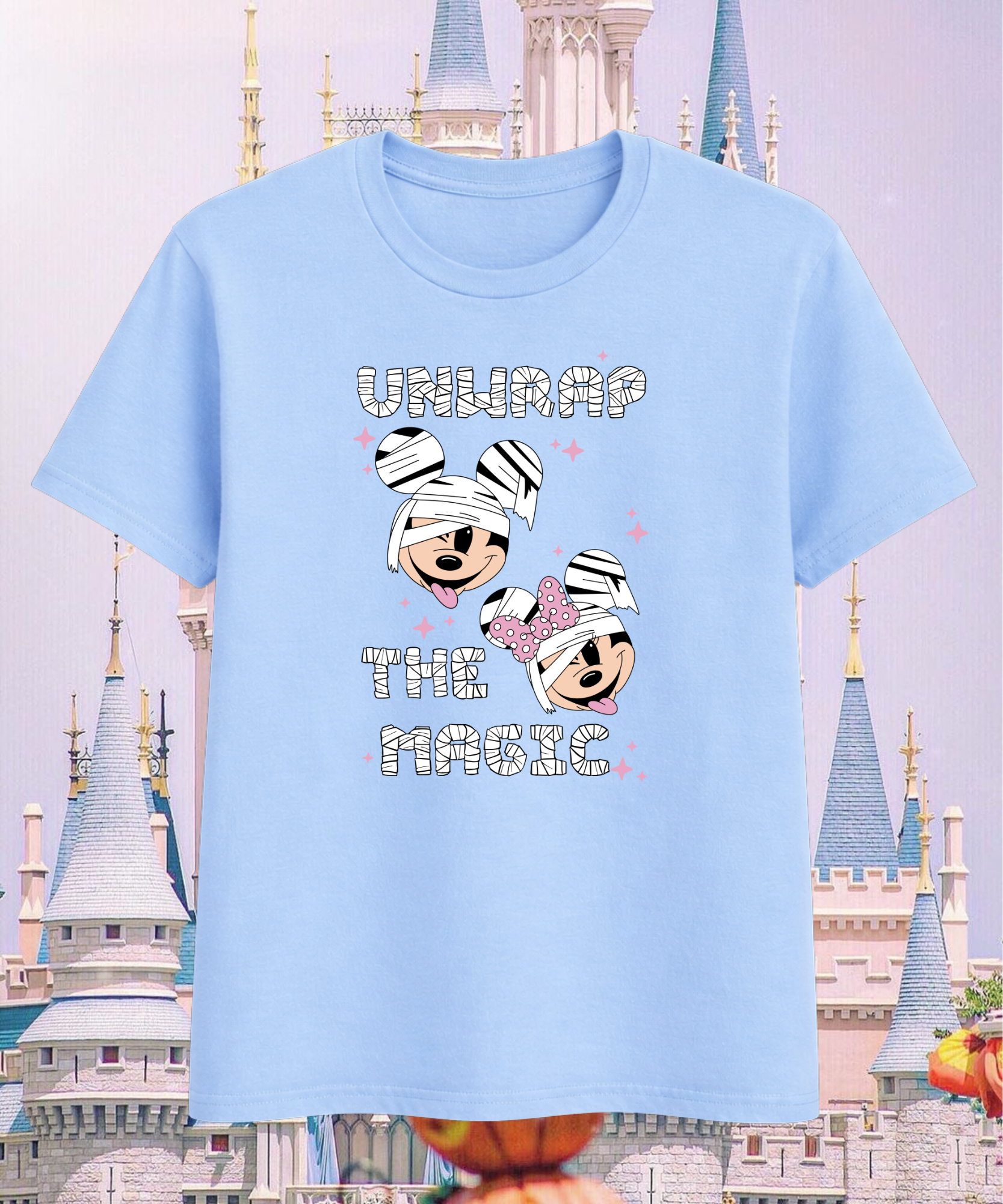 Unwrap The Magic Halloween - Tshirt/Sweatshirt - White/Pink/Blue