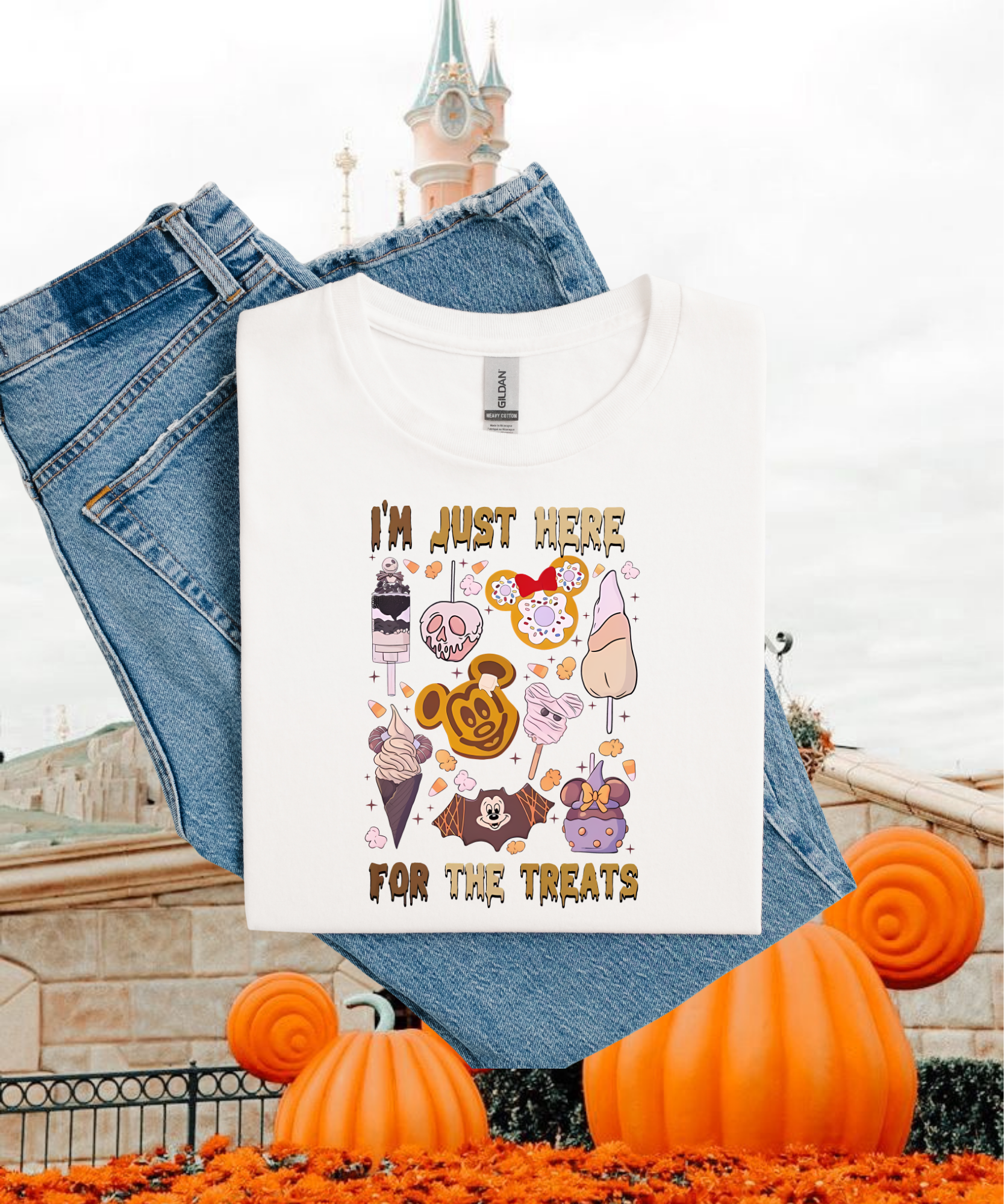 Just Here For The Snacks Halloween - Tshirt/Sweatshirt - White