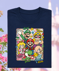 Mario Friends - Tshirt - White/Navy/Pink