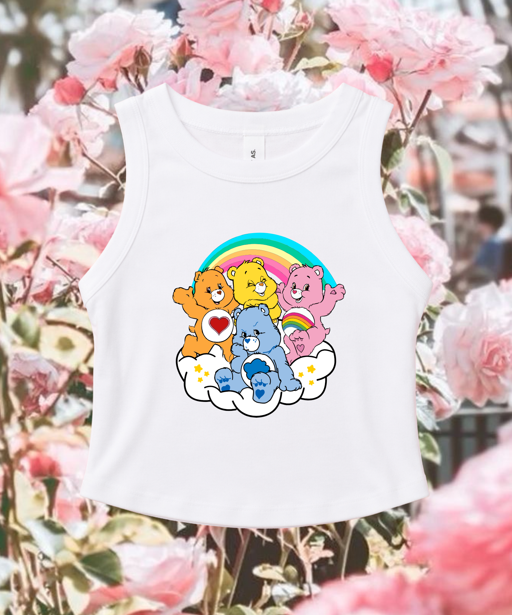 Care Bears - Cropped Tee/Cropped Vest - White