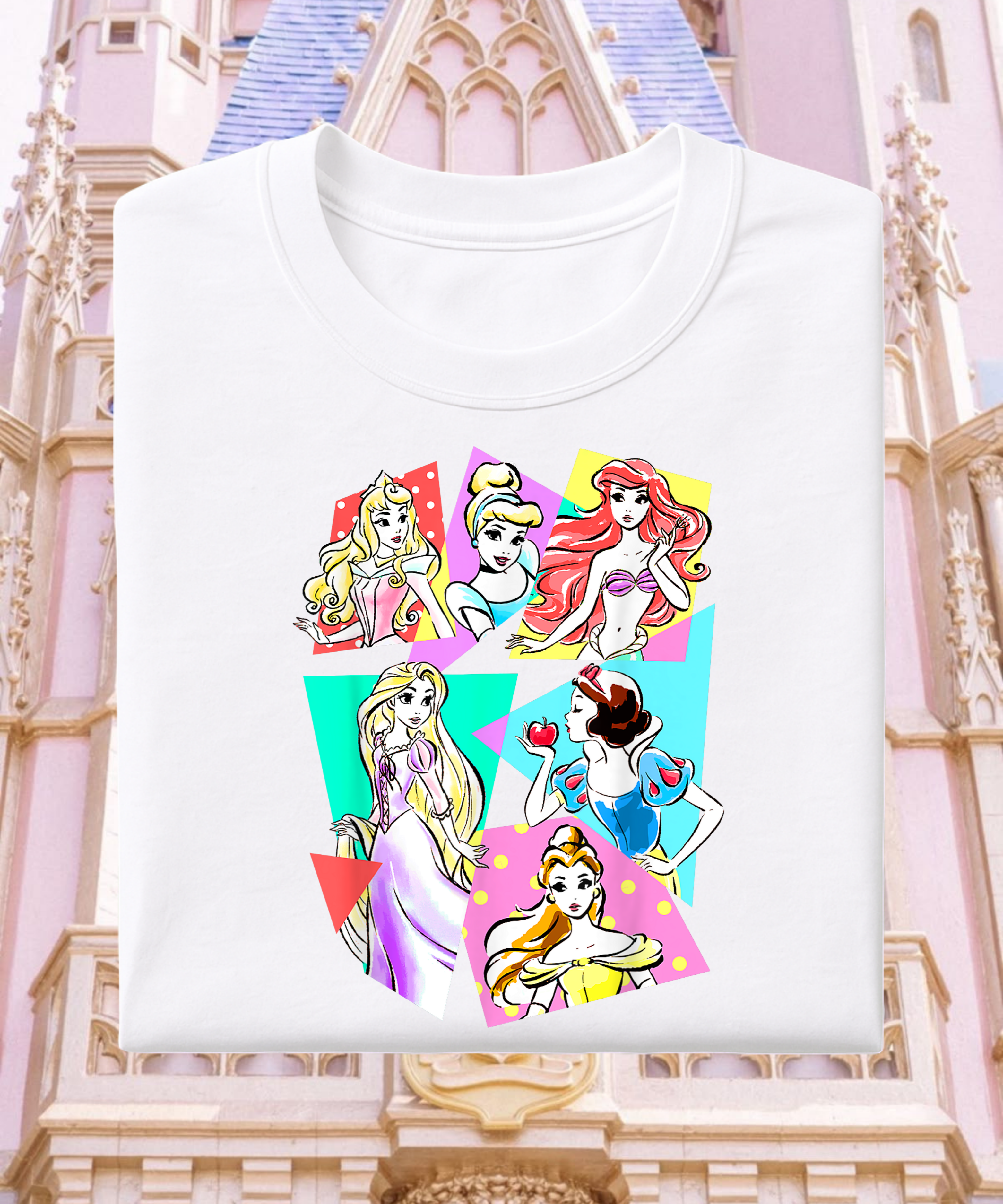Neon Pop Art Princesses - Tshirt - Black/White